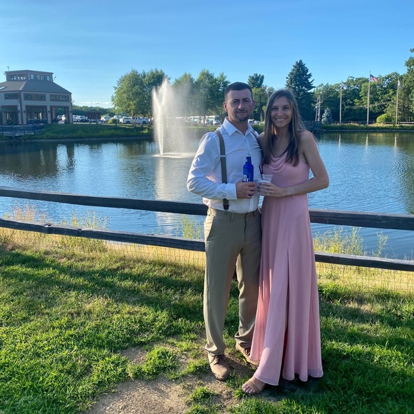 David’s Bridal Cowl Neck Bridesmaids Dress / size 0 - Picture 2 of 7